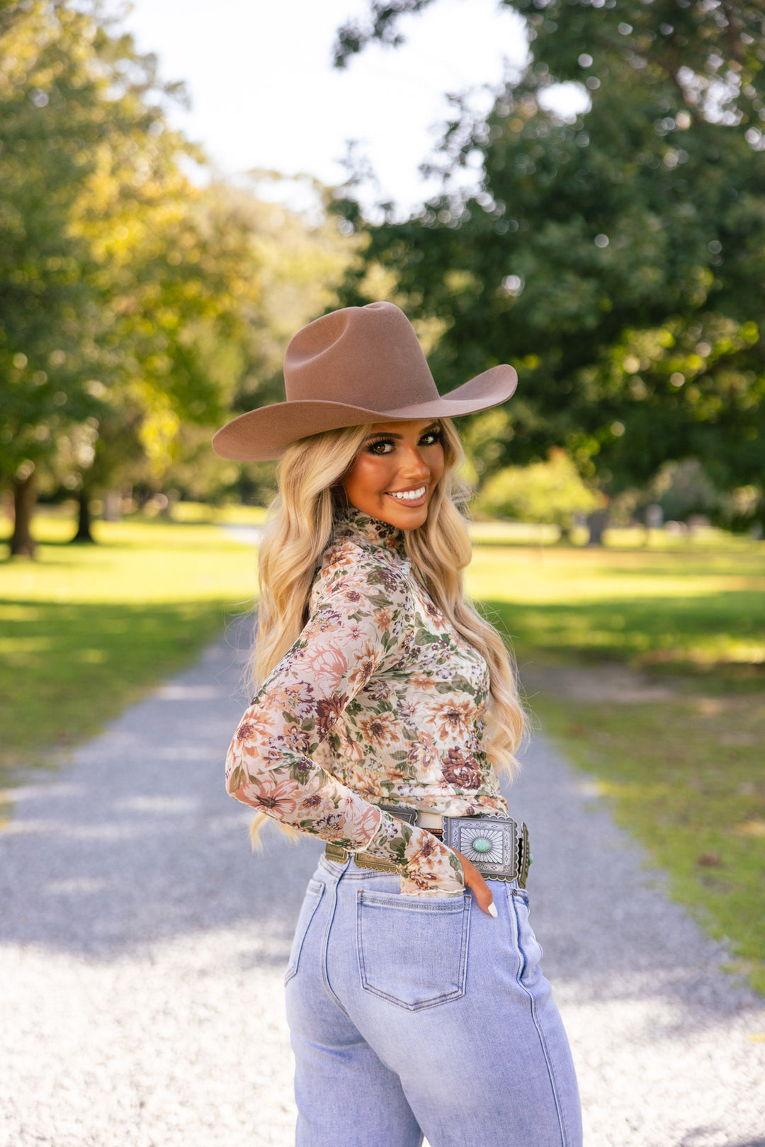 Country Garden Mesh Top
