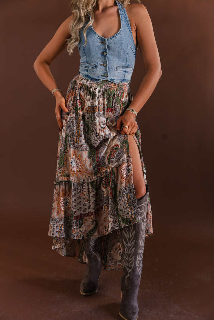 Free Spirit Paisley Maxi Skirt