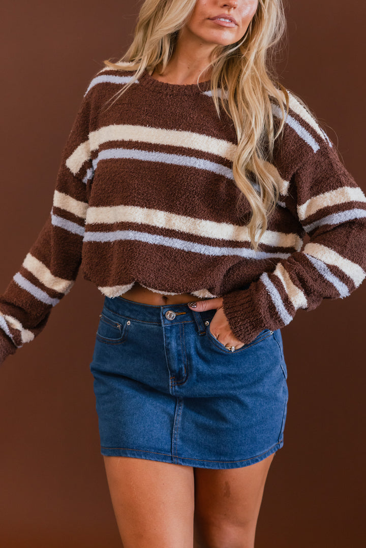 Cocoa Skies Striped Knit Sweater