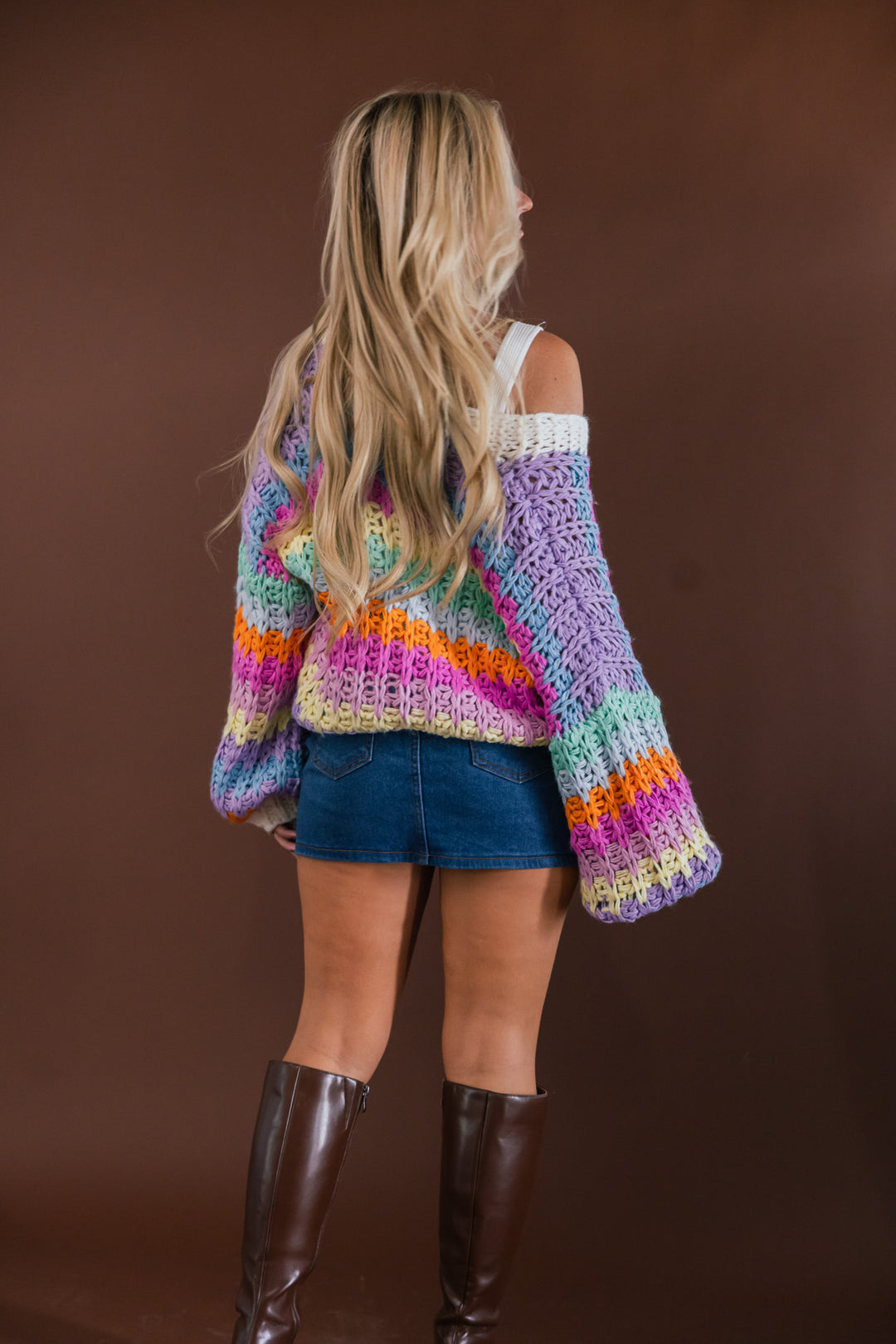 Chasing Rainbows Chunky Knit Cardigan