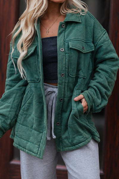 Evergreen Quilted Jacket (Pine) FINAL SALE