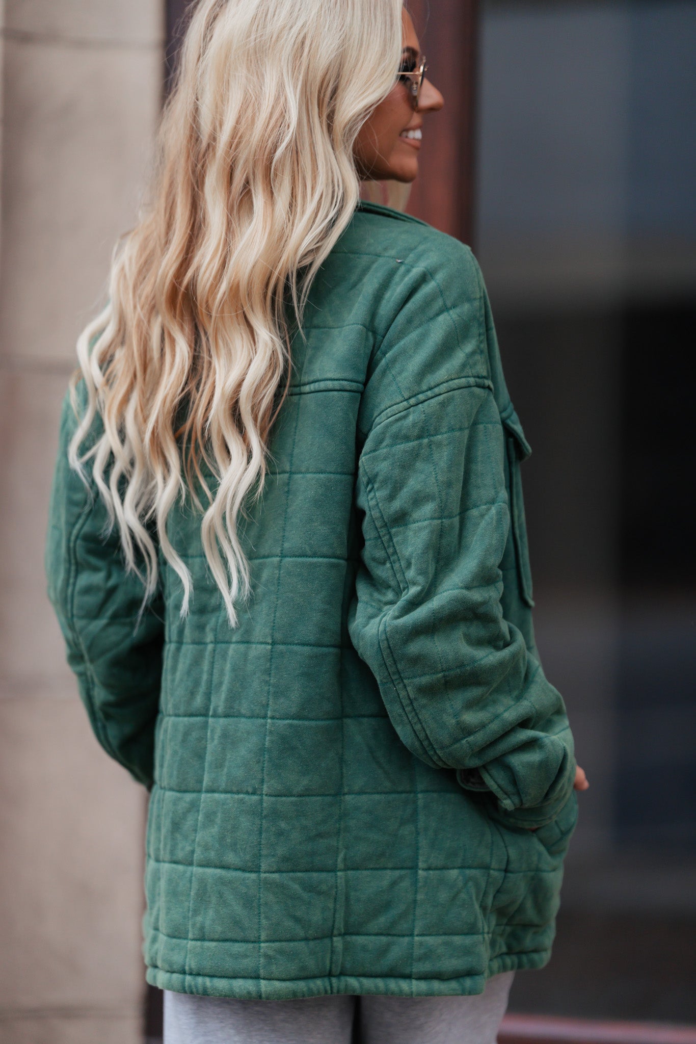 Evergreen Quilted Jacket (Pine) FINAL SALE