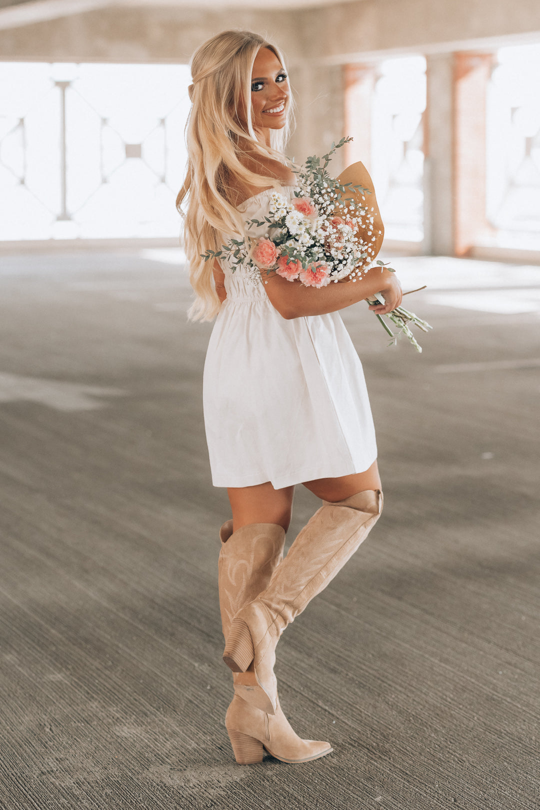 Hold Your Horses Denim Cream Mini Dress Southern Alternative Hold Your Horses Denim Cream Mini Dress Southern Alternative