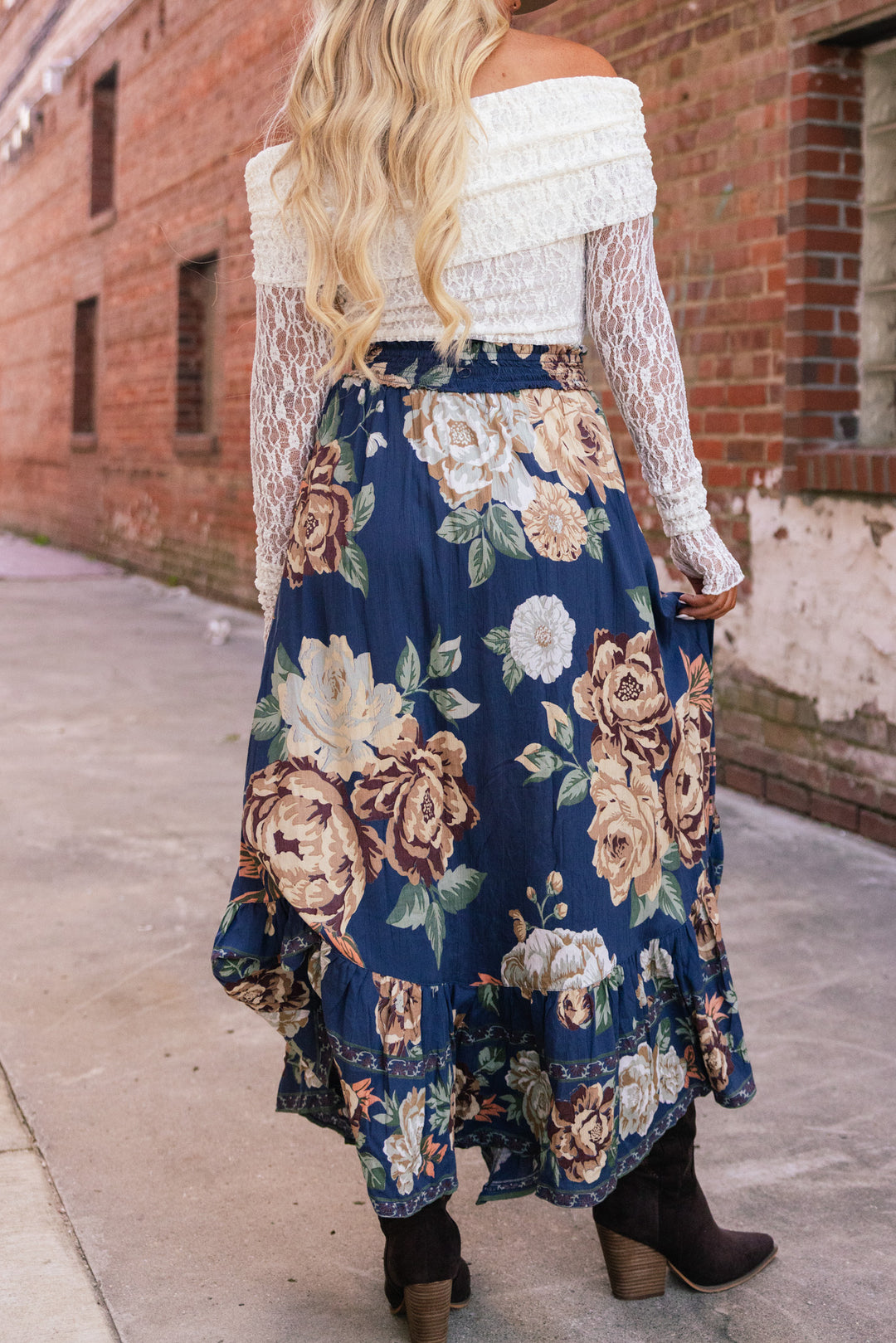 Blue Ridge Bloom Maxi Skirt