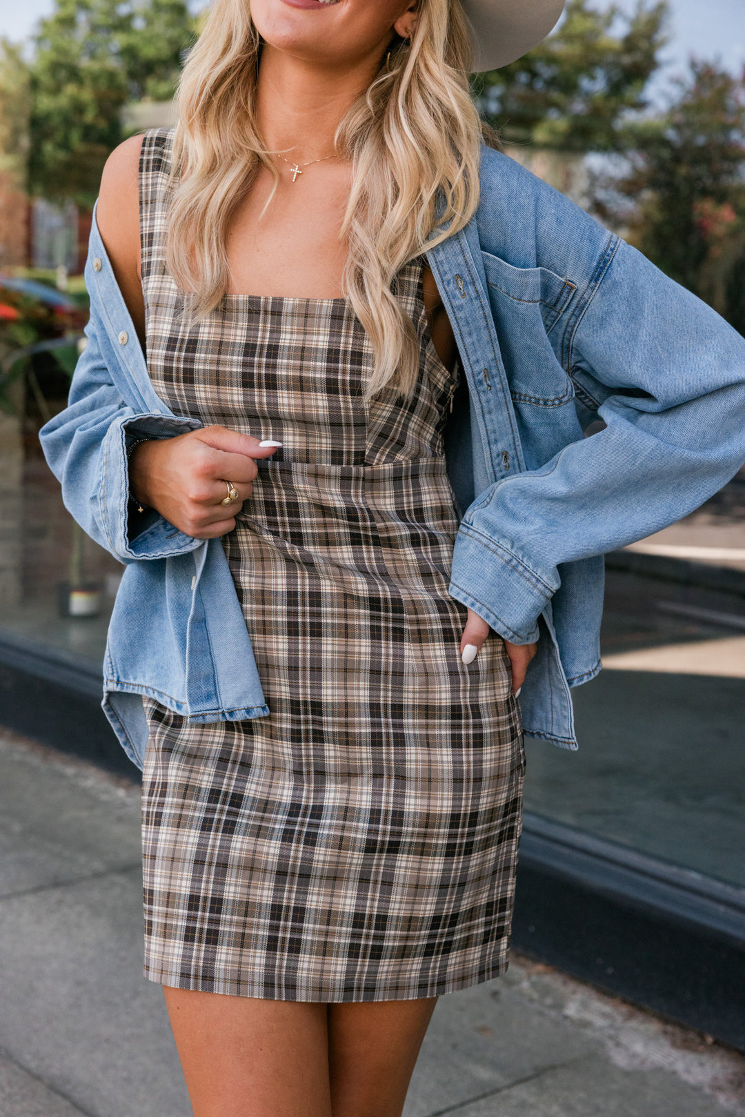 Alexa Plaid Mini Dress