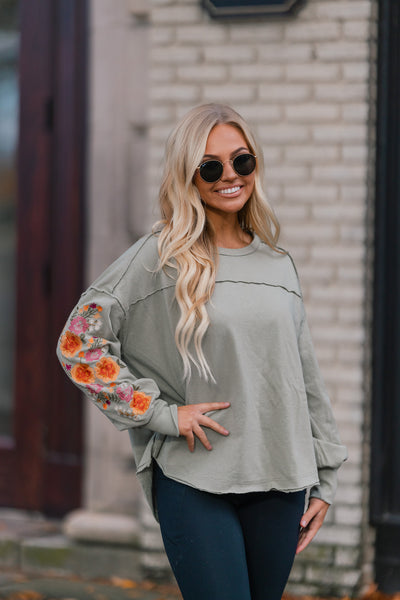 Enchanted Embroidered Long Sleeve Top FINAL SALE