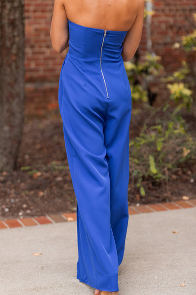 Jewel Slit Jumpsuit (Royal Blue)