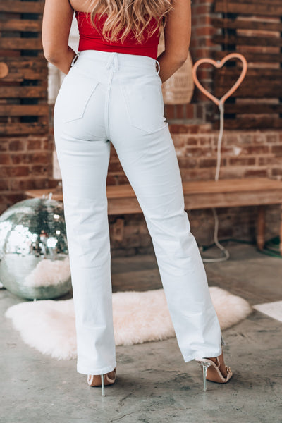 Houston Relaxed Jeans (White) FINAL SALE