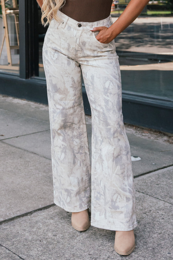 The Woodland Haze Printed Jeans