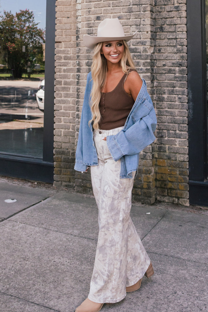 The Woodland Haze Printed Jeans