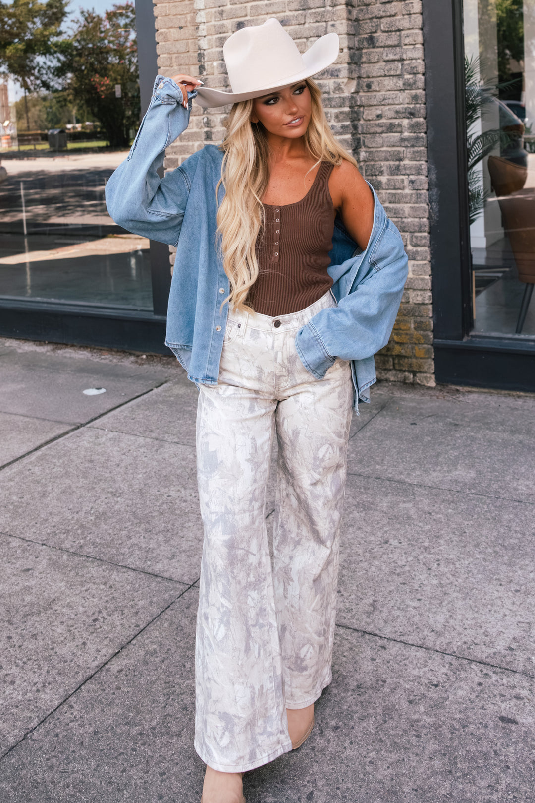 The Woodland Haze Printed Jeans