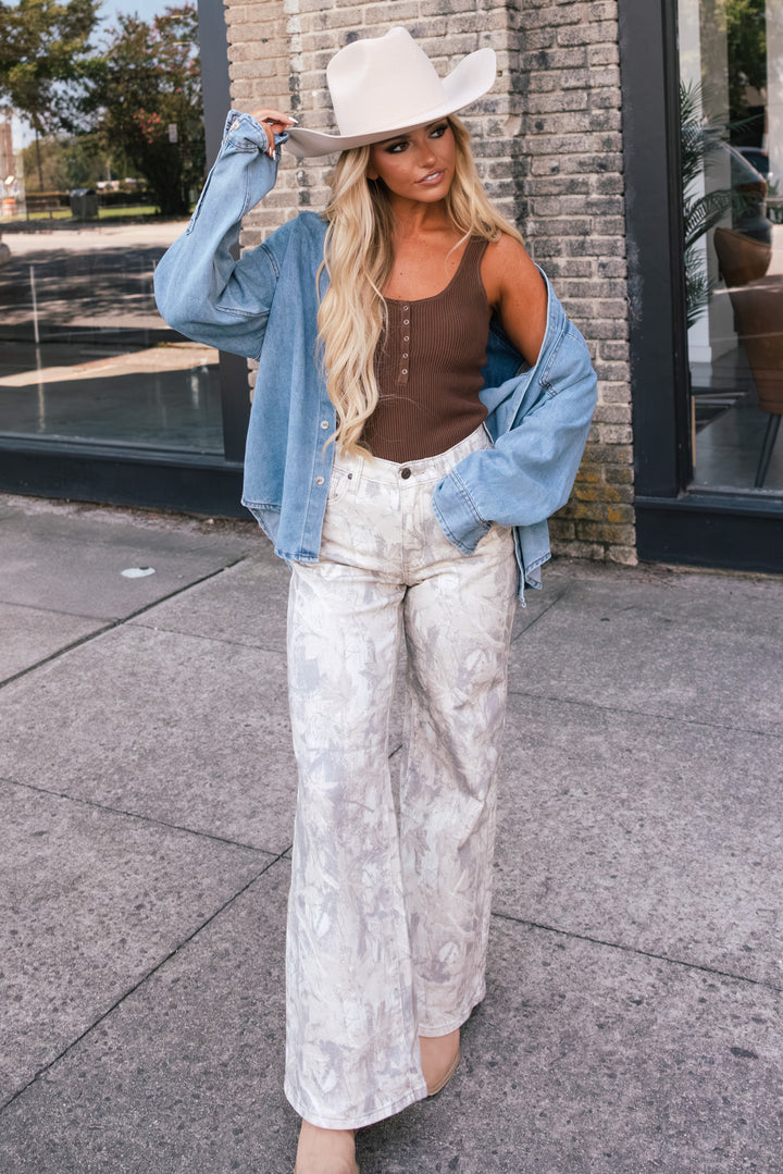 The Woodland Haze Printed Jeans
