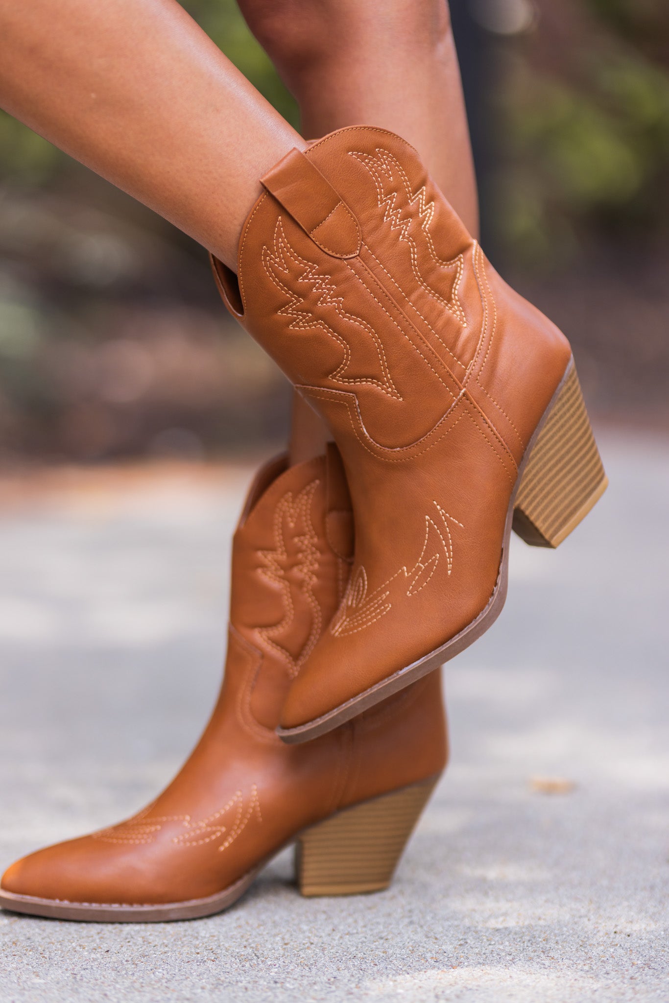 To The Mountains Cowboy Boots (Tan) FINAL SALE