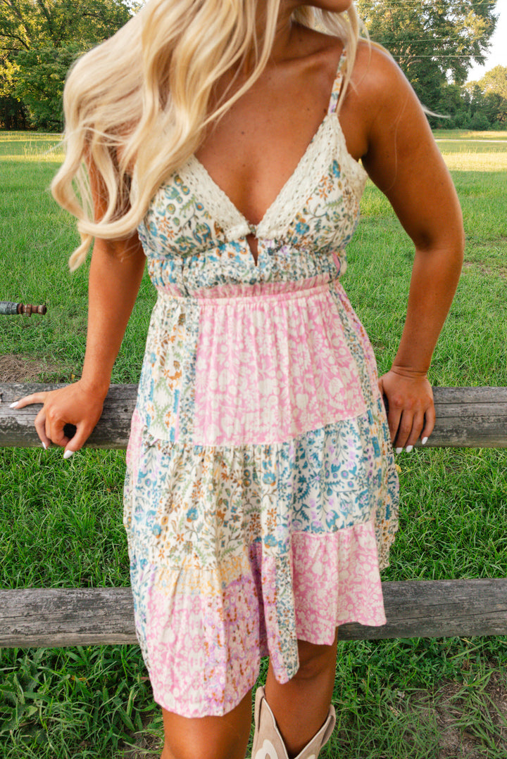 Rolling Hills Floral Mini Dress