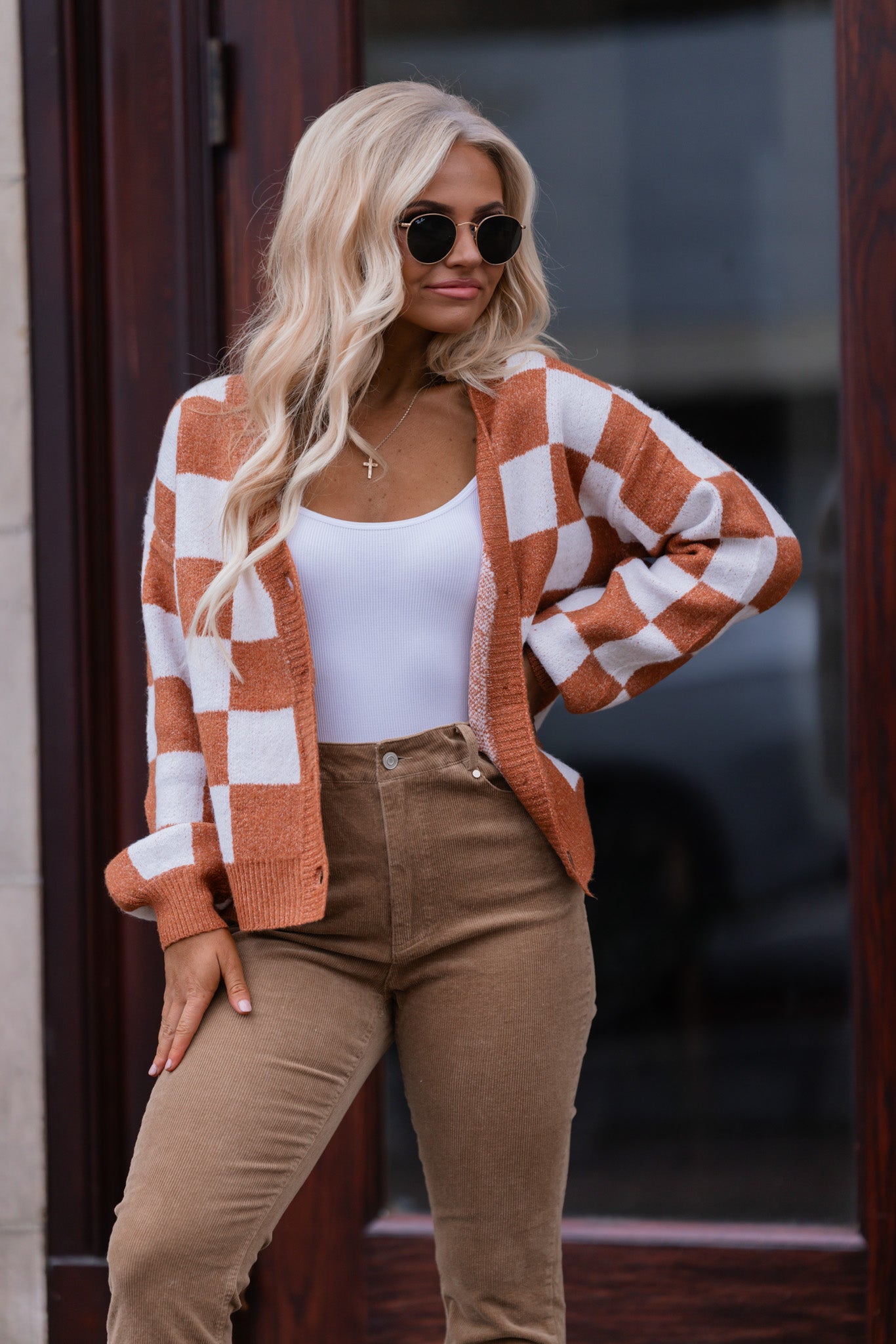 Checked Out Crop Cardigan FINAL SALE