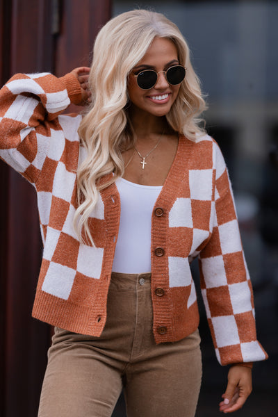 Checked Out Crop Cardigan FINAL SALE