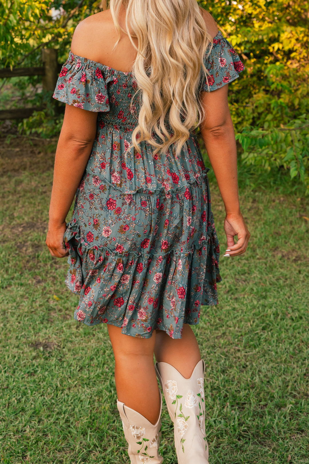 Western Skies Floral Mini Dress