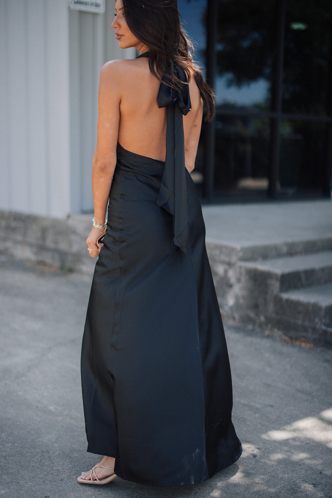 Soiree Satin Halter Maxi Dress (Black) FINAL SALE Southern Alternative Soiree Satin Halter Maxi Dress (Black) FINAL SALE Southern Alternative