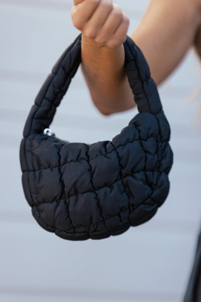 Mini Puffer Quilted Bag (Black) FINAL SALE