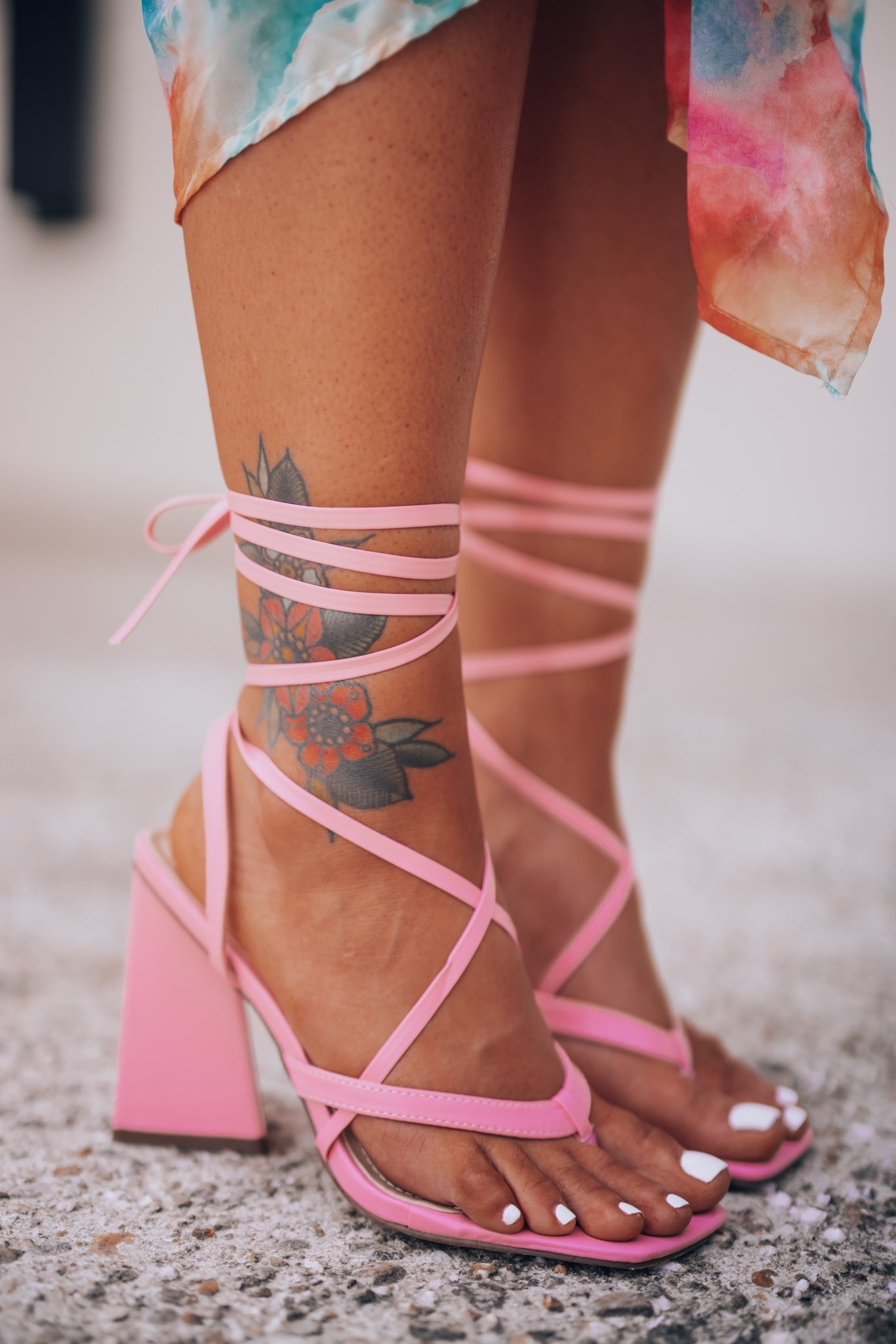 Natalia Strappy Heel (Pink)