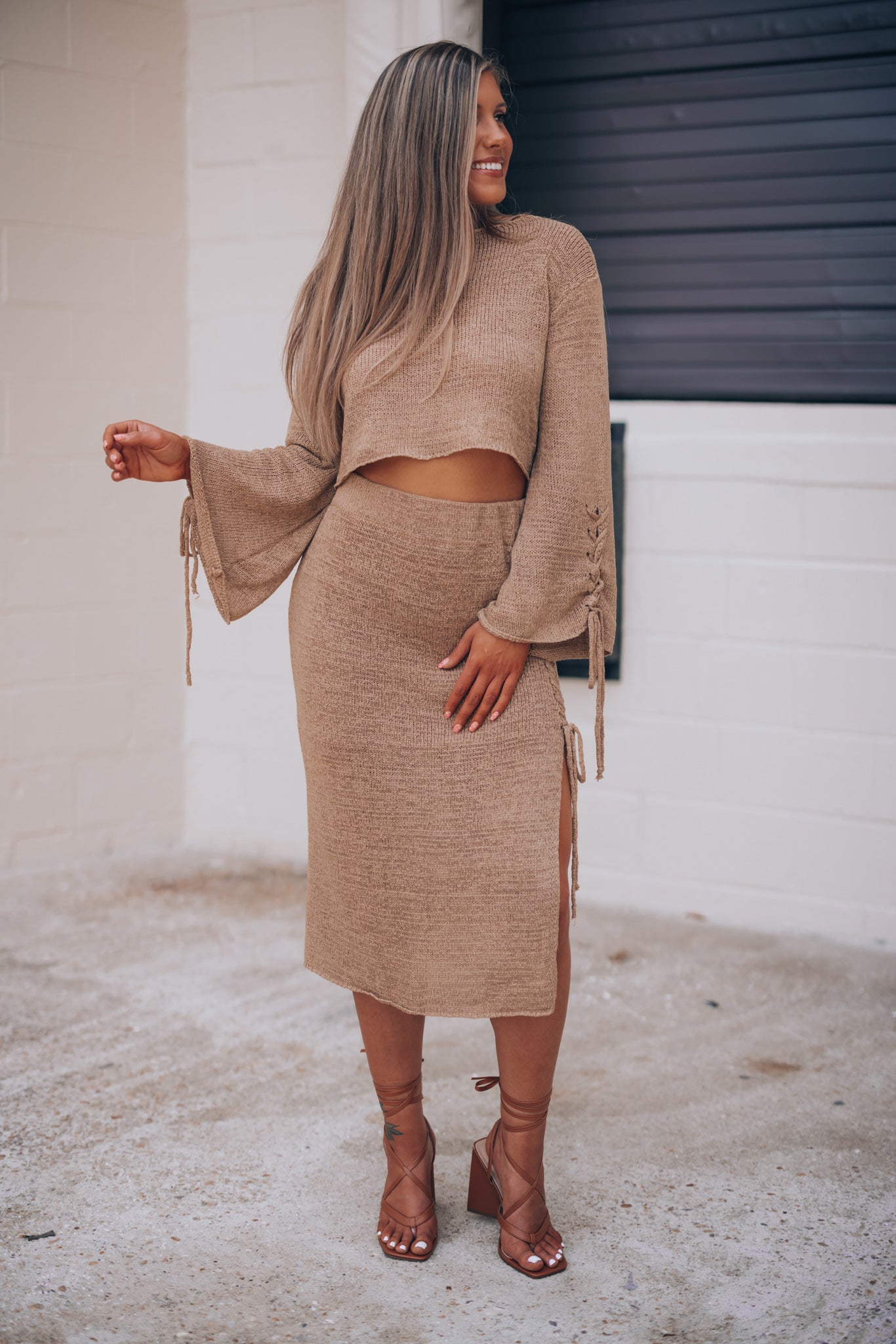 Stella Knit Skirt (Mocha) FINAL SALE