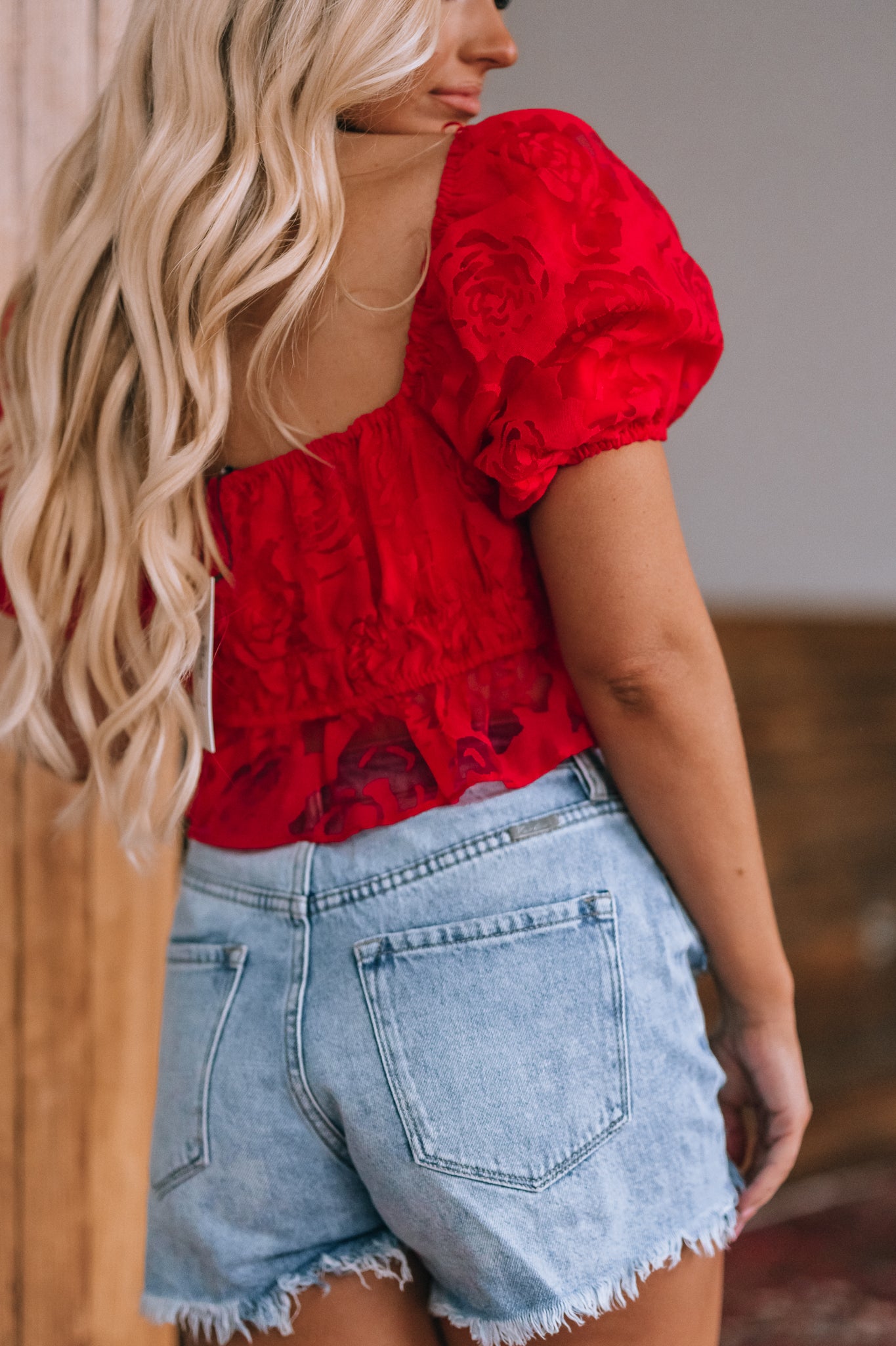 Sweetheart Puff Sleeve Top (Red) FINAL SALE – Southern Alternative
