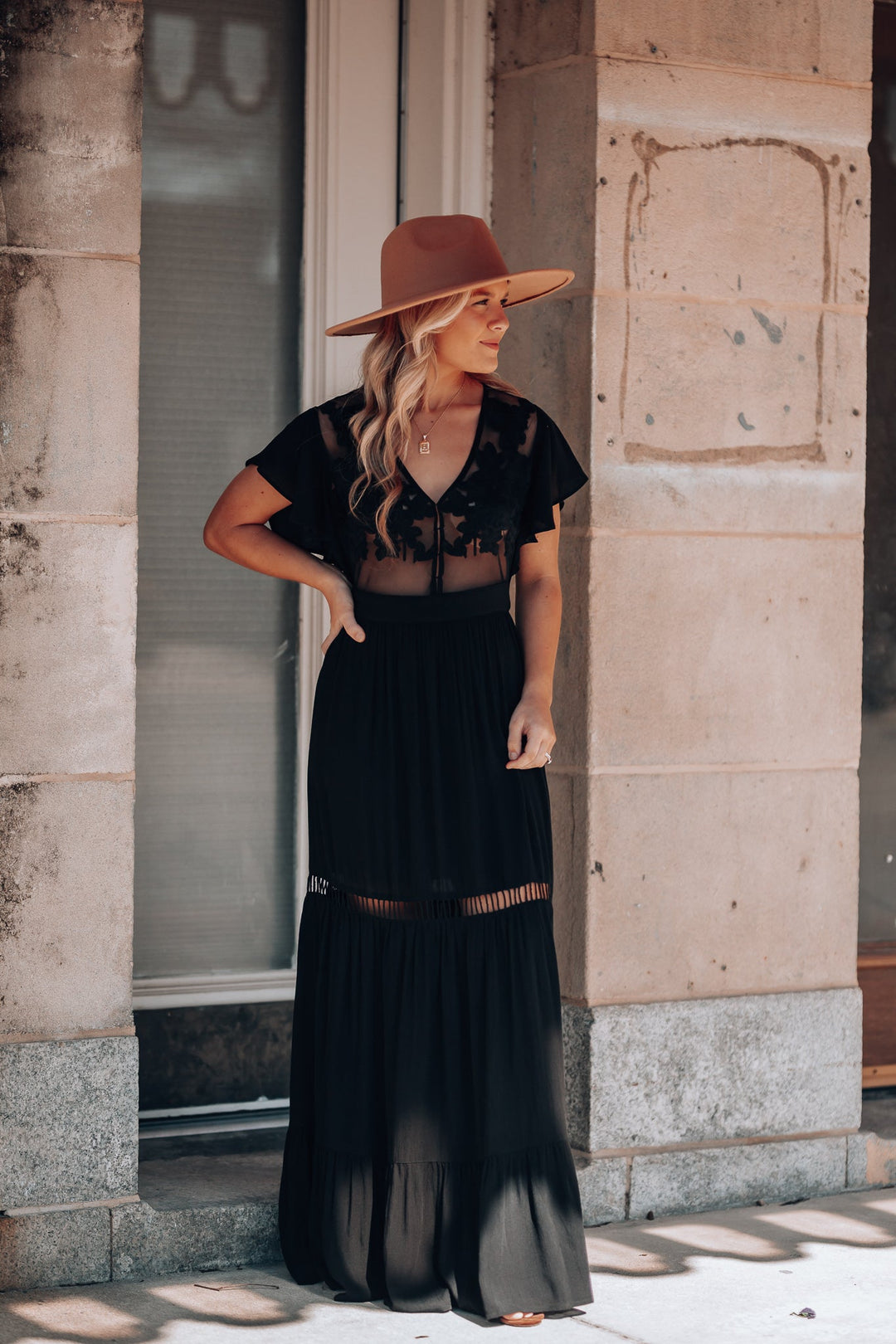 Skylar Embroidered Maxi Dress (Black) FINAL SALE Southern Alternative Skylar Embroidered Maxi Dress (Black) FINAL SALE Southern Alternative