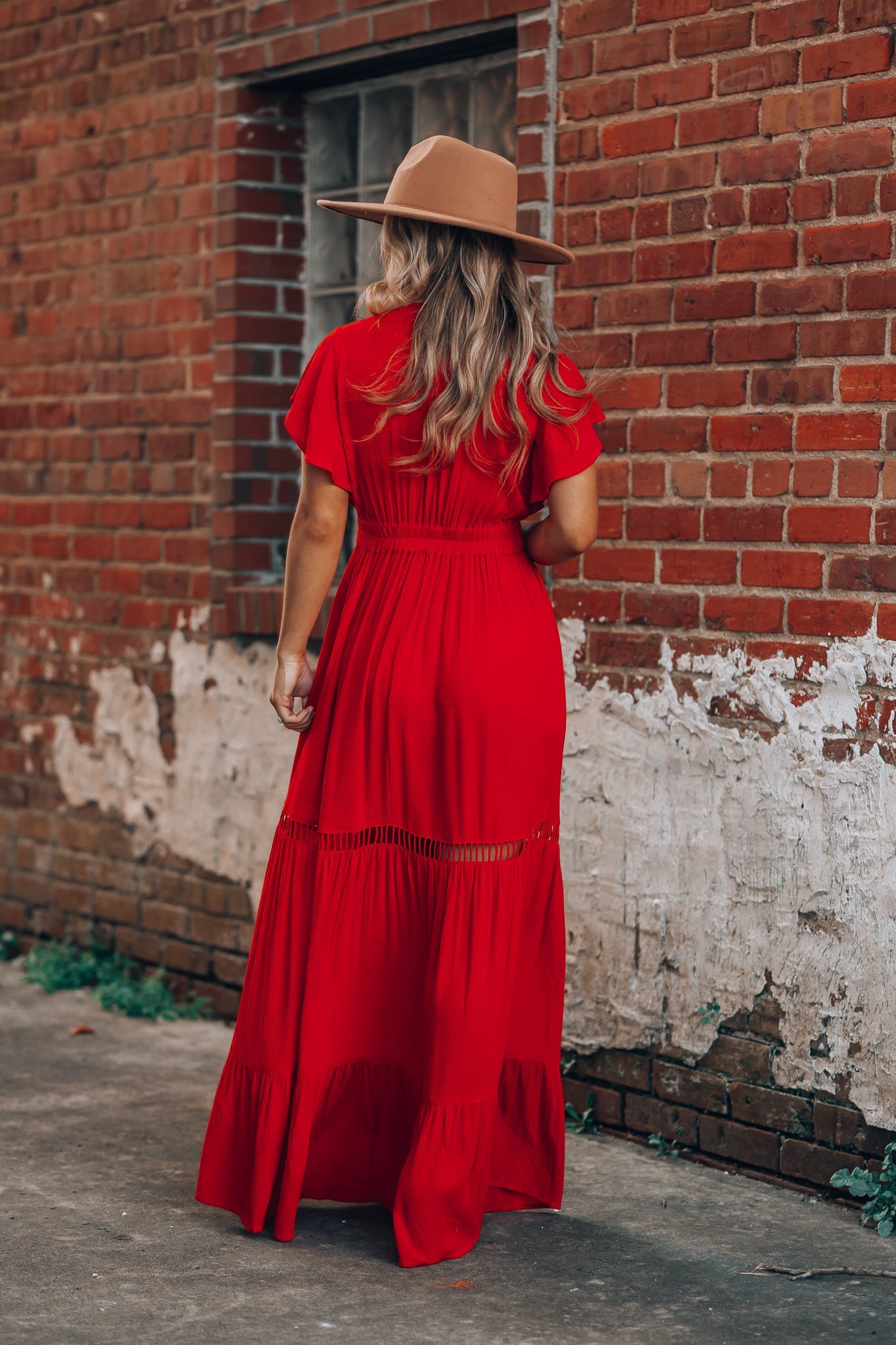 Skylar Embroidered Maxi Dress (Red) FINAL SALE