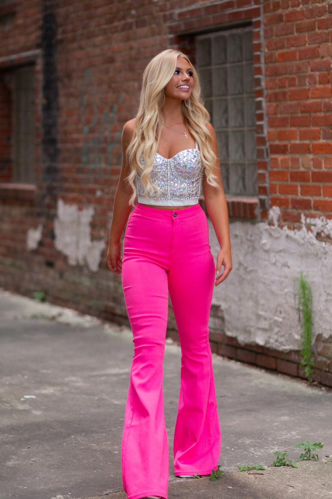 Knox Flare Jeans (Hot Pink) - Main Image