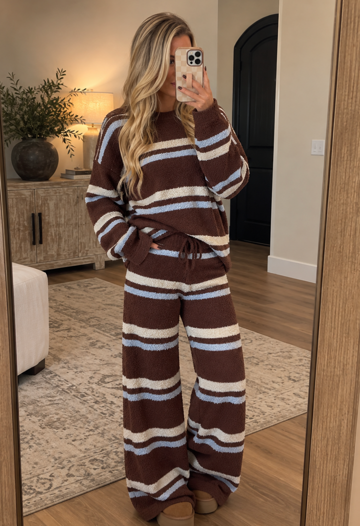Cocoa Skies Striped Knit Pants