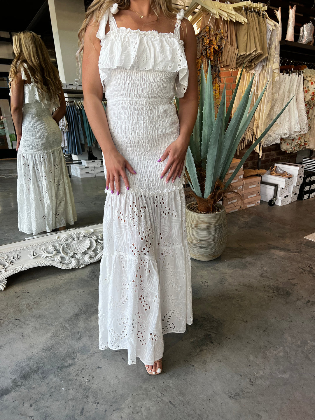 Skye Smocked Maxi Dress FINAL SALE Skye Smocked Maxi Dress FINAL SALE