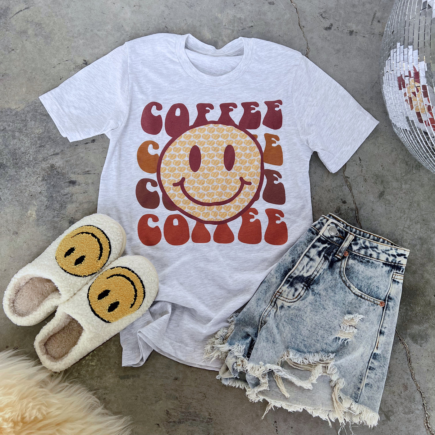 Coffee Smiley Graphic Tee
