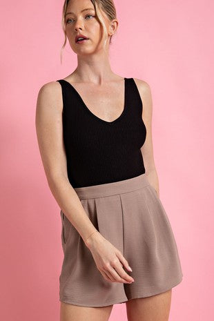 Milano High Waist Short (Cocoa) FINAL SALE