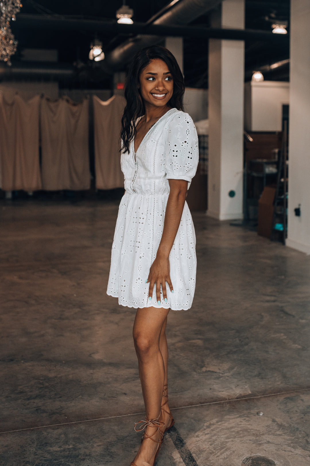 elsa eyelet mini dress elsa eyelet mini dress Eyelet Mini Dress S