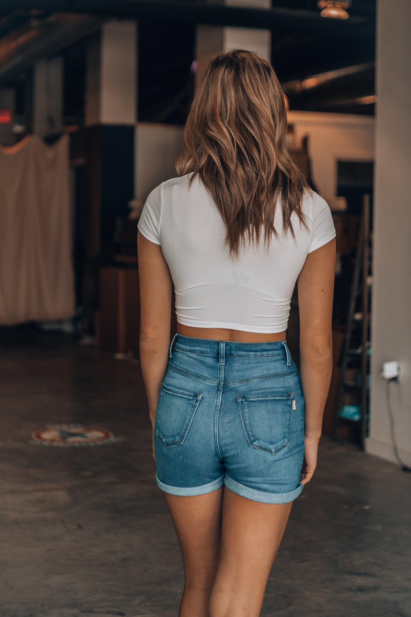 Roll With It Denim Shorts (Light Wash) FINAL SALE