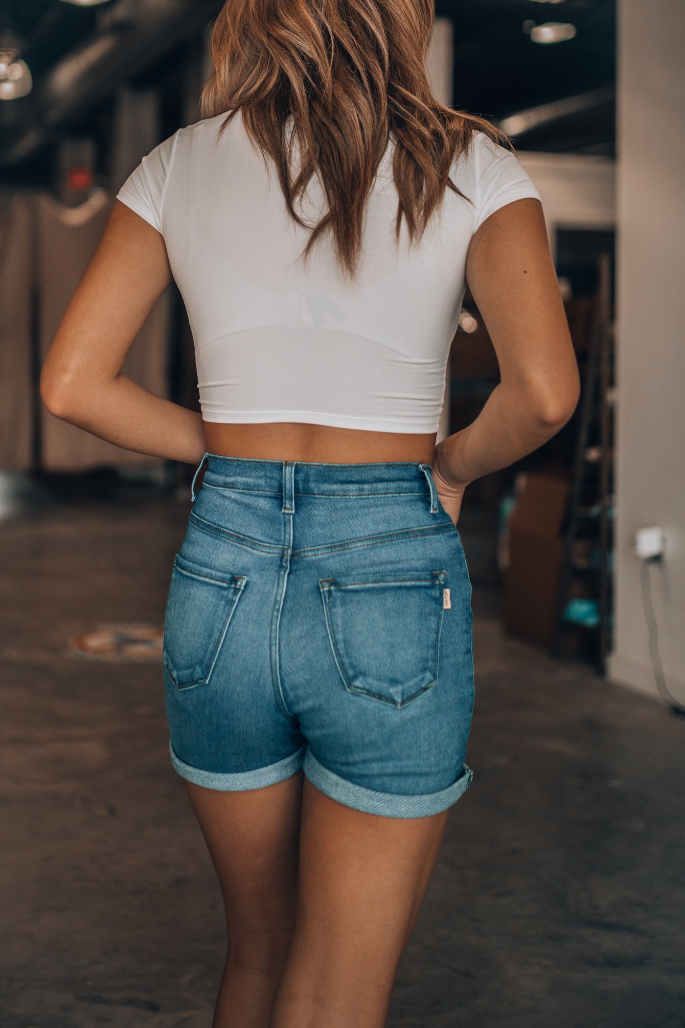 Roll With It Denim Shorts (Light Wash) FINAL SALE