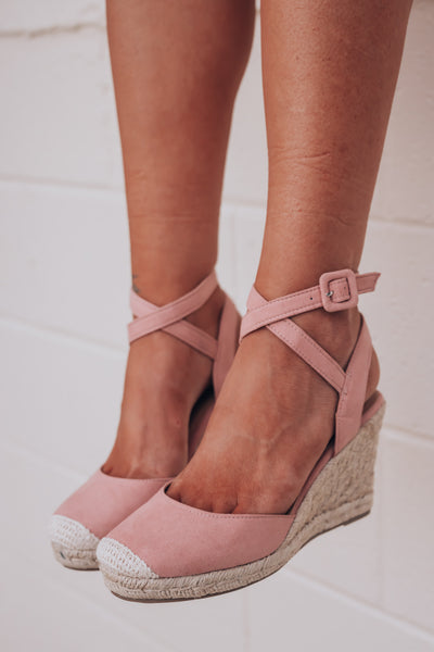 Time Off Wedges (Pink) FINAL SALE