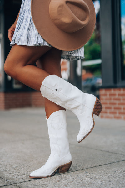 Dallas Cowboy Boots (White) FINAL SALE
