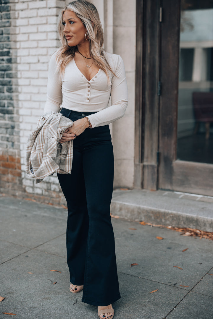 Carried Away High Waisted Flare Jeans