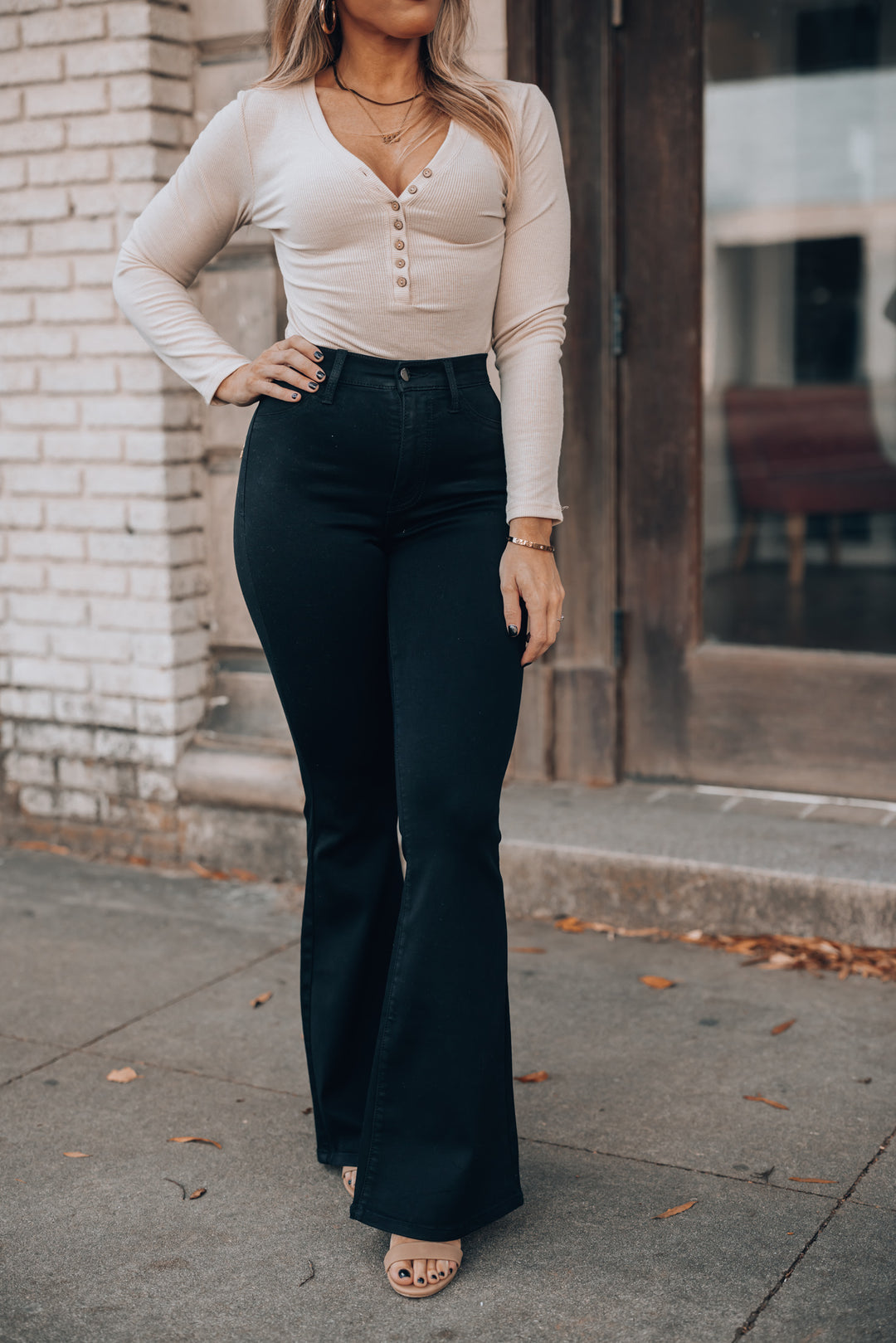 Carried Away High Waisted Flare Jeans