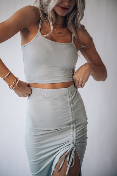 Electric Love Skirt Set (Grey) FINAL SALE