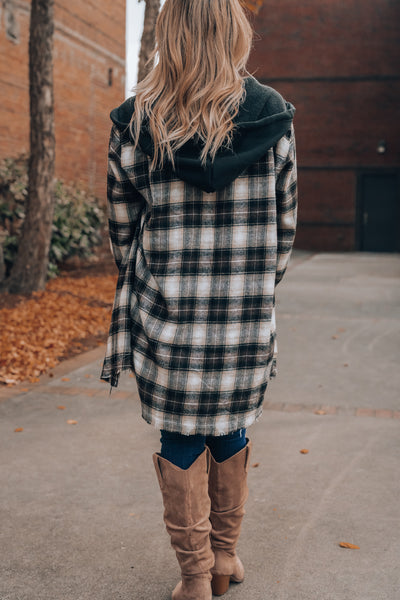 By The Fire Plaid Shacket