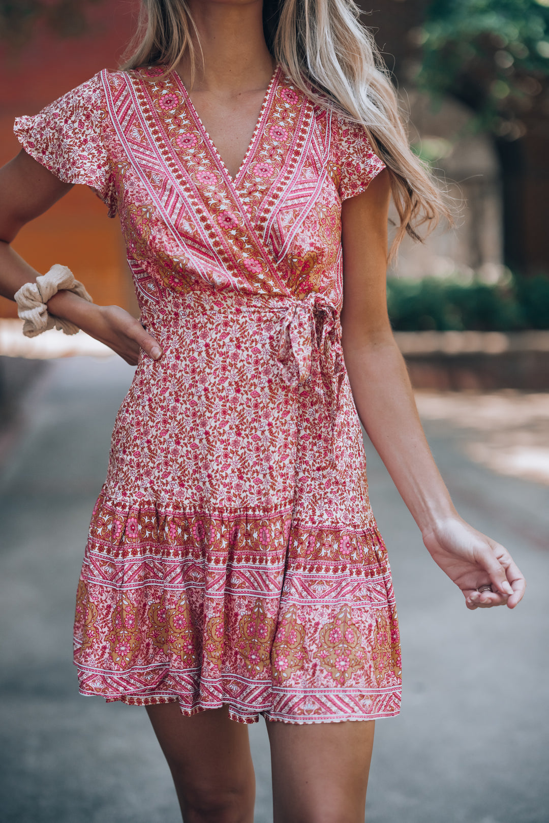 Tuscan Summer Wrap Mini Dress FINAL SALE Tuscan Summer Wrap Mini Dress FINAL SALE