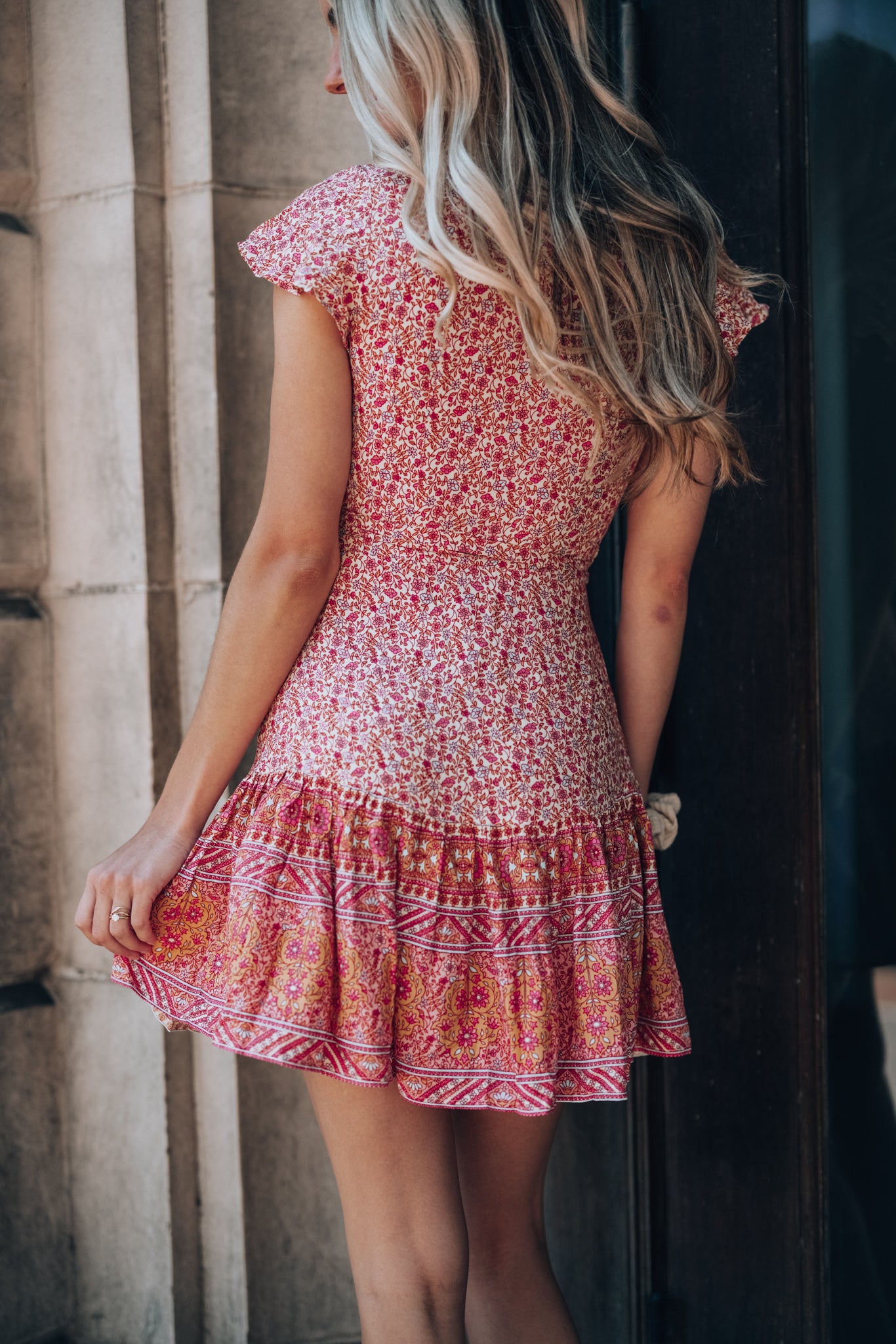 Tuscan Summer Wrap Mini Dress FINAL SALE