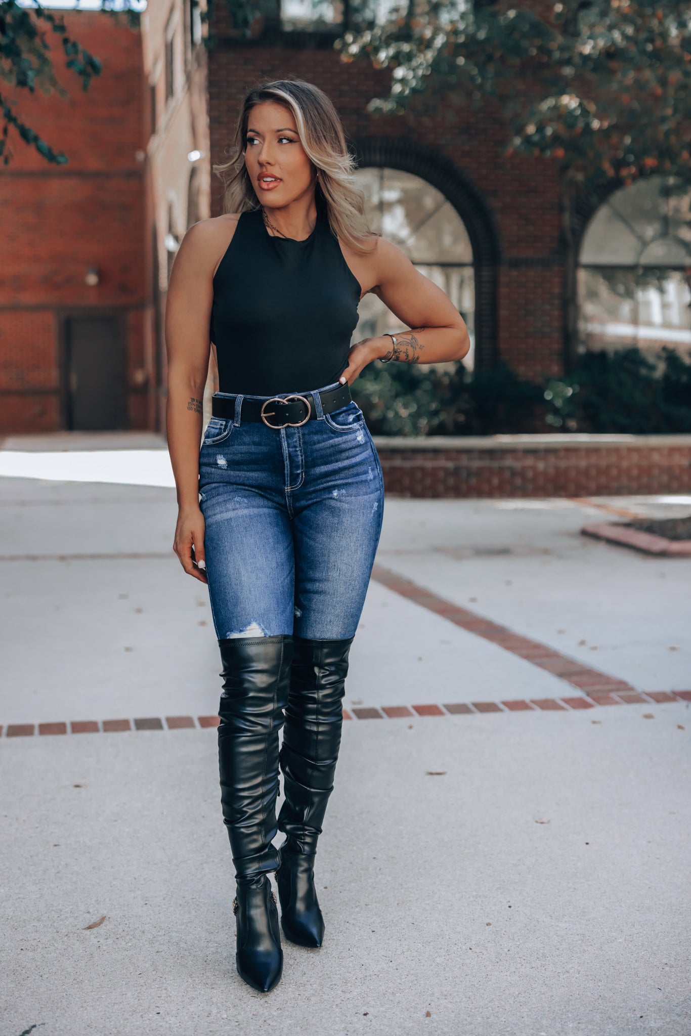 Backlash Open Back Bodysuit (Black) FINAL SALE – Southern Alternative