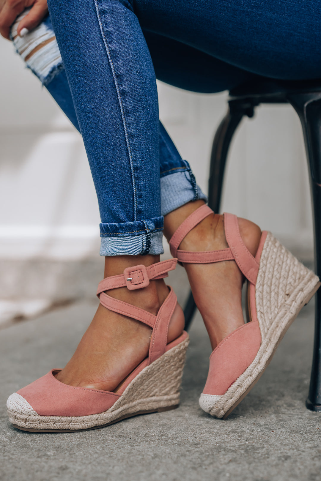 Time Off Wedges (Pink) FINAL SALE