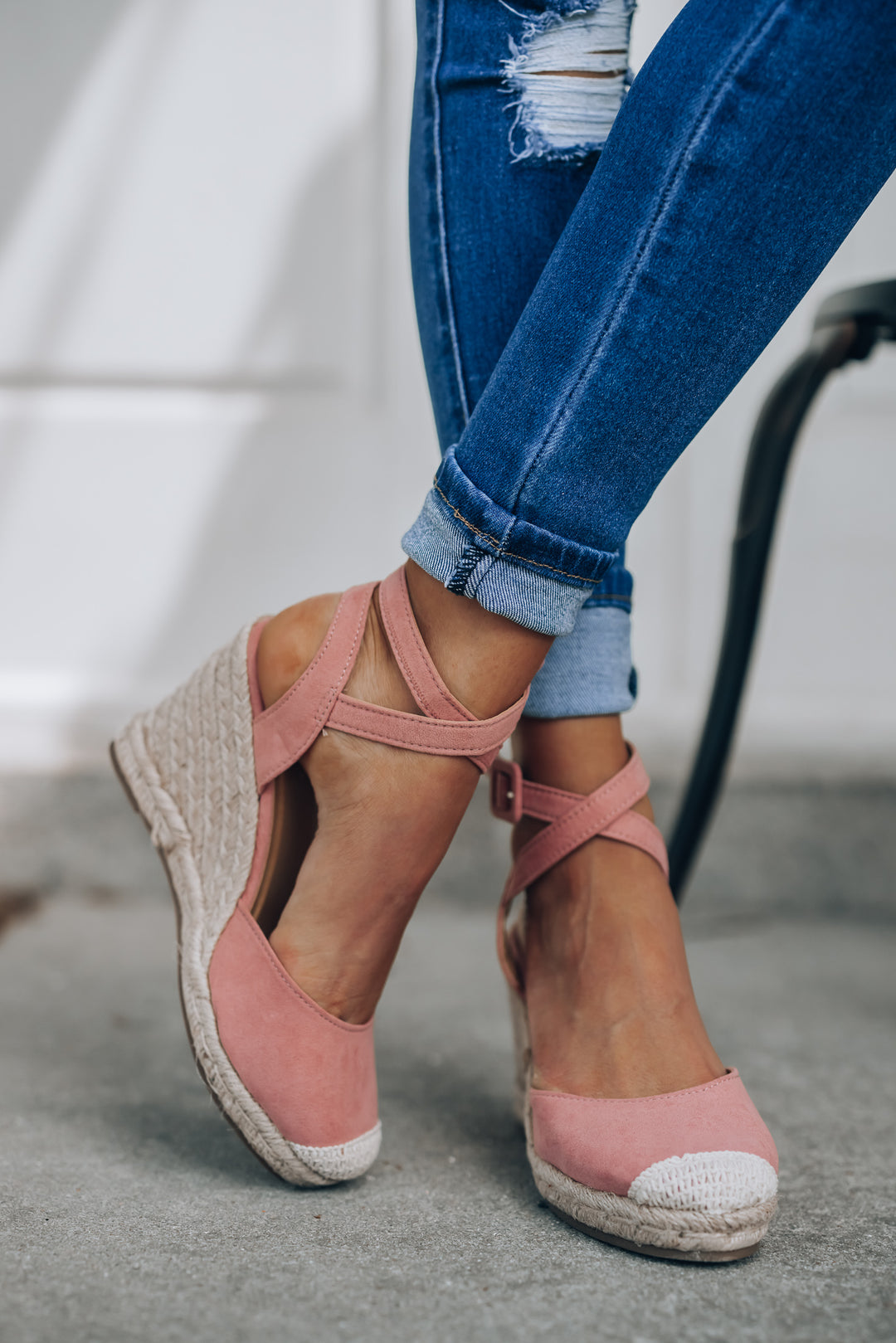 Time Off Wedges (Pink) FINAL SALE