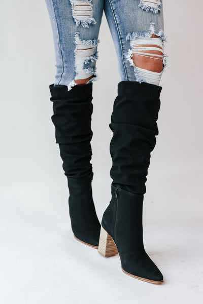 Dolce Slouch Boots (Black) FINAL SALE