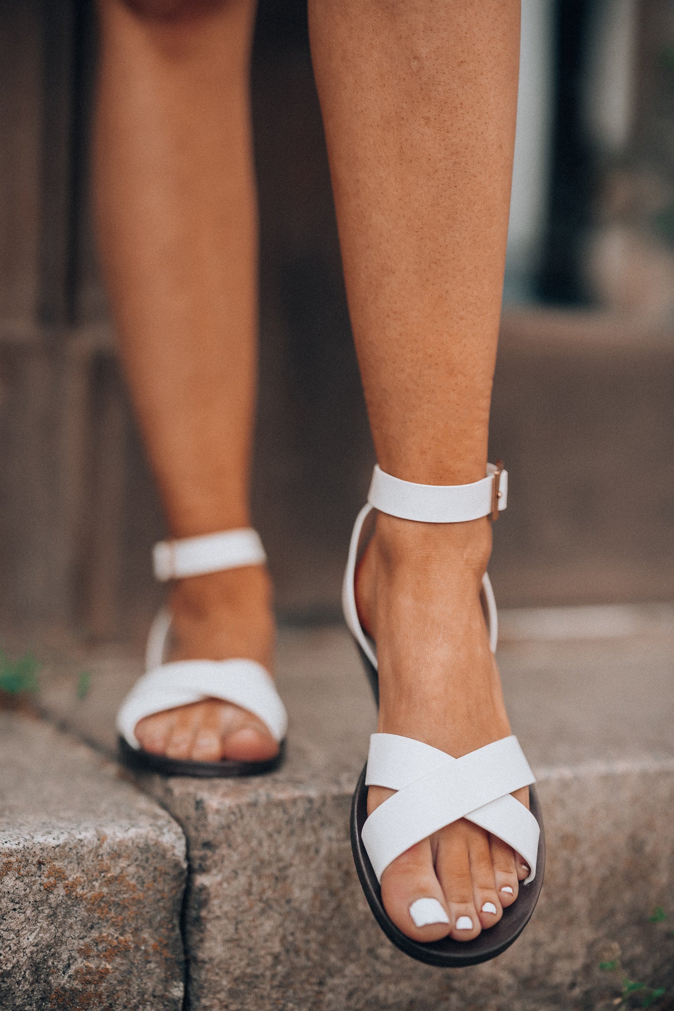 Lotus Sandals (White)