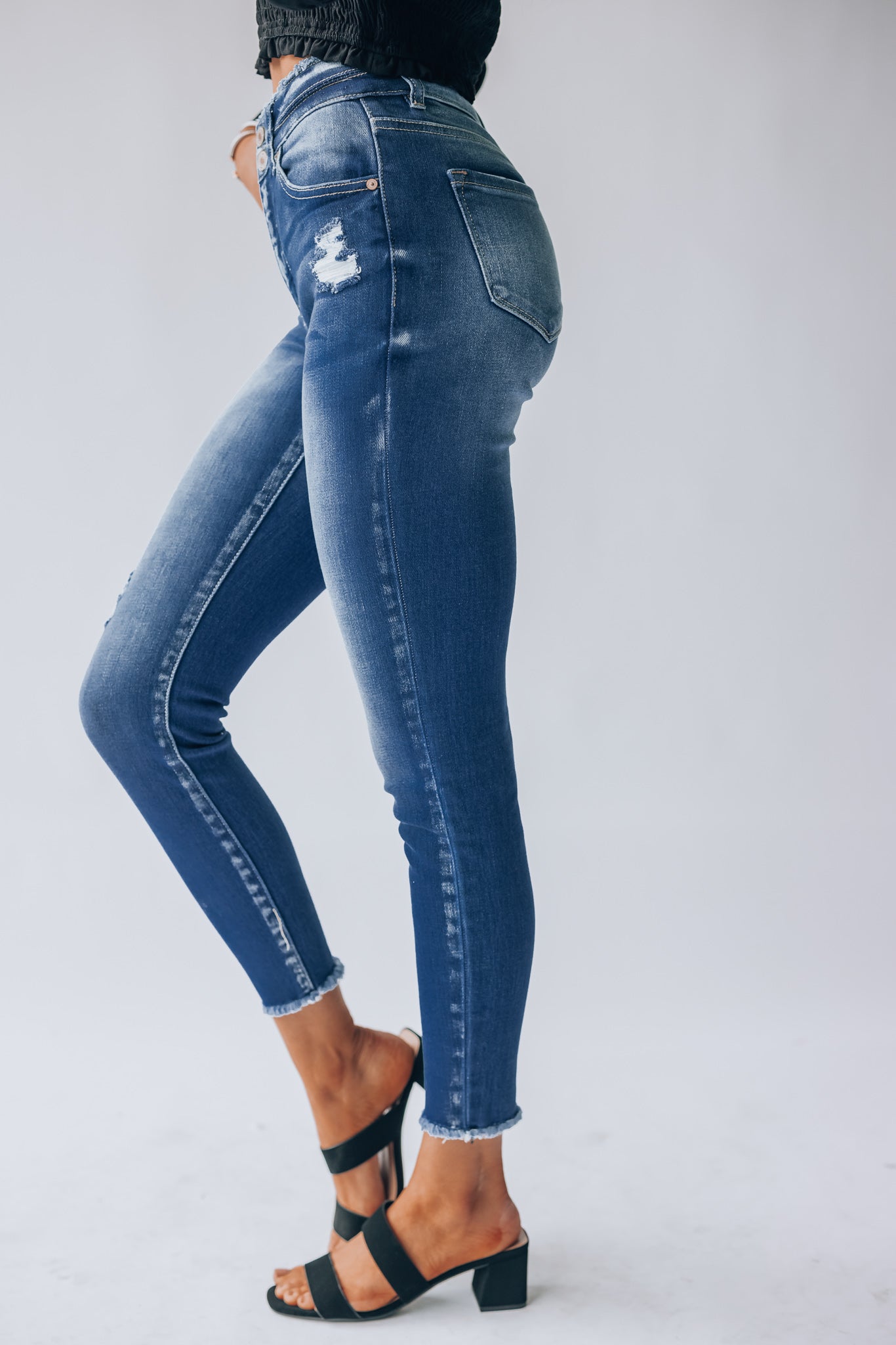 Drew Frayed Denim Jeans FINAL SALE